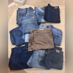MAKE AN OFFER. Bundle of 14 pairs NWT & EUC Jeans!! Size 18.